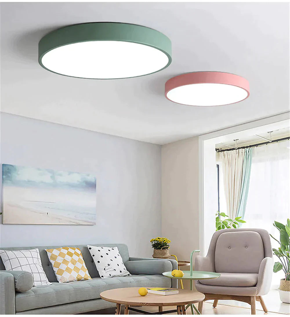 Ultrathin LED Modern Ceiling Light Circular Iron Acrylic Indoor Lamp Kitchen Bed Room Porch Decoration Light Fixture