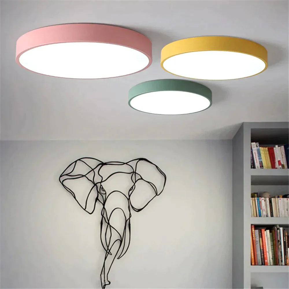 Ultrathin LED Modern Ceiling Light Circular Iron Acrylic Indoor Lamp Kitchen Bed Room Porch Decoration Light Fixture