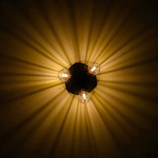 Rotatable Black Ceiling Lamp Lighting With Creative Cage Angle Adjustable G9 Lights Bulb For Store Shop Showroom lighting