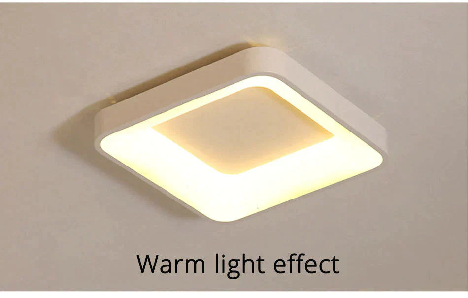 Modern Square/Round Ceiling Lights For Living Room Bedroom Dining Room White Color Frame Lamp Fixtures Lustres Lampadari  Dero