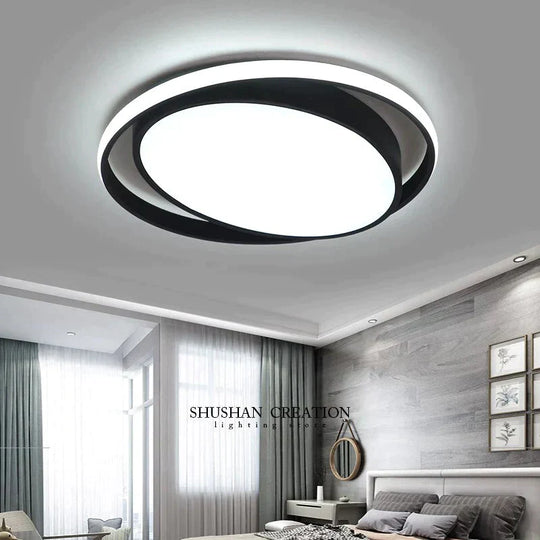 New Arrival Black/White LED Ceiling Chandelier For Living Study Room Bedroom Aluminum Modern Led Ceiling Chandelier
