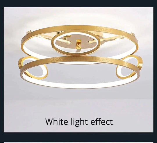 LED Ceiling Lights Gold Body Round/Square For Bedroom Support  Remote Control Led Lamps
