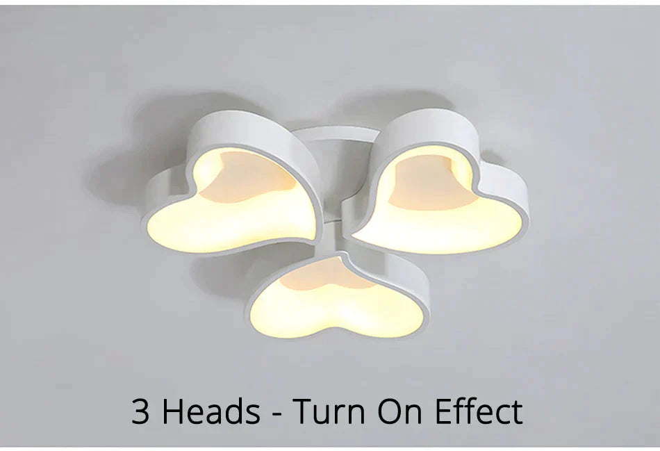 Modern Heart Shape LED Ceiling Lights For Living Room Bedroom  Indoor Lighting Ceiling Lamp Fixture Remote Control Dimmin