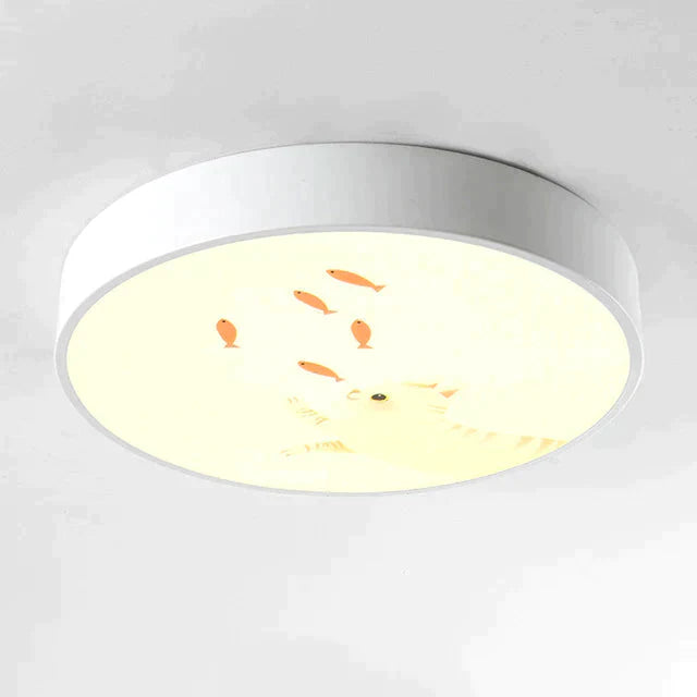 LED Ceiling Lamp Cartoon Kids Boy Girls' Room Round Multicolor 18W Ceiling Surface Mounted LED Lighting Fixtures