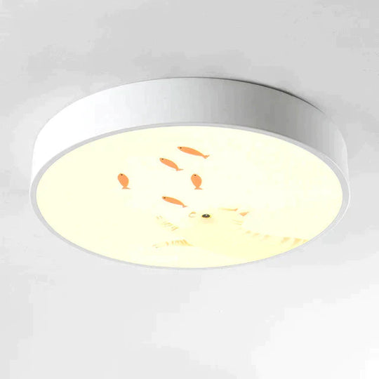 LED Ceiling Lamp Cartoon Kids Boy Girls' Room Round Multicolor 18W Ceiling Surface Mounted LED Lighting Fixtures