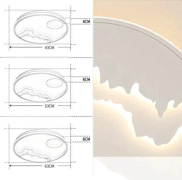 LED Ceiling Light Modern Nature  Sunrise Design For Living Room Bedroom Kitchen Dining Room Lighting Fixture   ICFW1910