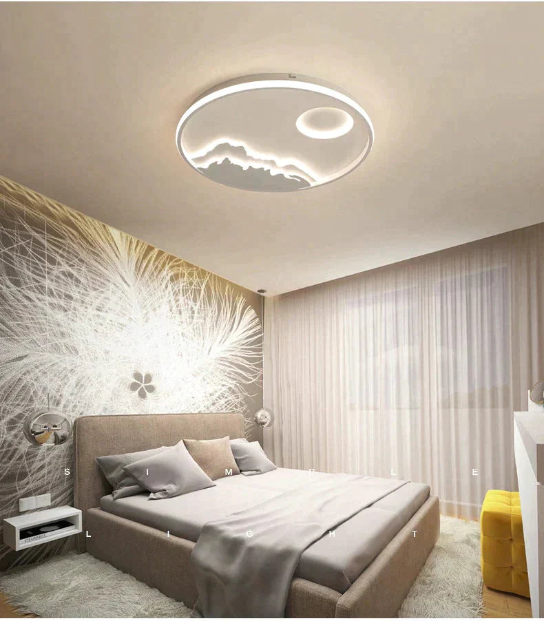 LED Ceiling Light Modern Nature  Sunrise Design For Living Room Bedroom Kitchen Dining Room Lighting Fixture   ICFW1910