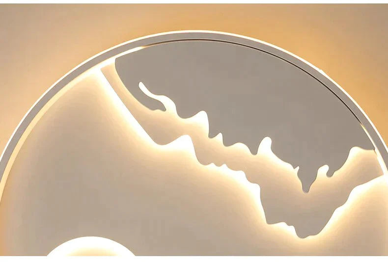 LED Ceiling Light Modern Nature  Sunrise Design For Living Room Bedroom Kitchen Dining Room Lighting Fixture   ICFW1910