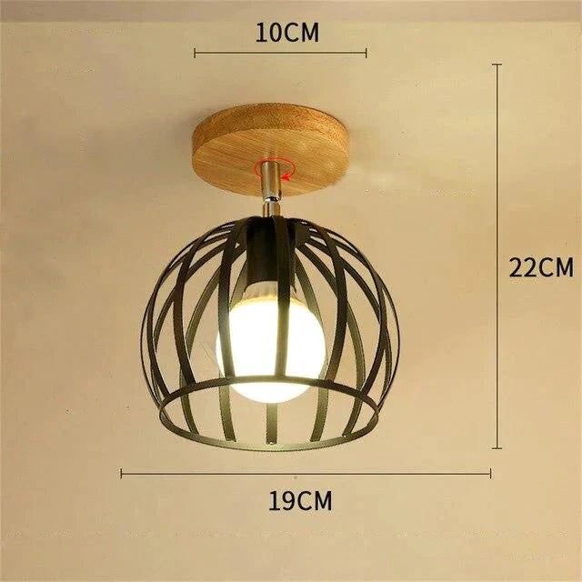 Nordic restaurant wrought iron ceiling lamp modern minimalist study bedroom personality creative ceiling lamp