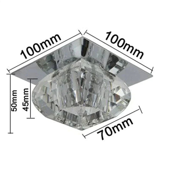Crystal Flush Mount Ceiling Light Modern Crystal Ceiling Fixtures for Hallway Dining Room Bedroom Kitchen
