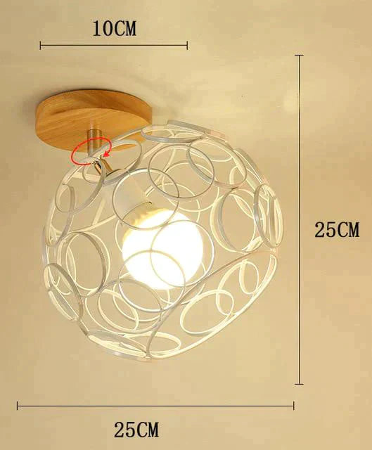Creative crystal minimalist ceiling light Single wall ceiling lamp bedroom lamp Single European iron lamp Crystal Decor Lamps