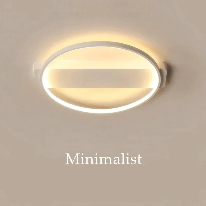 Minimalist Round Modern Led Ceiling Lights For Living Room Bedroom Aluminum Lamp Body Dimmable Luminaire Plafonnier