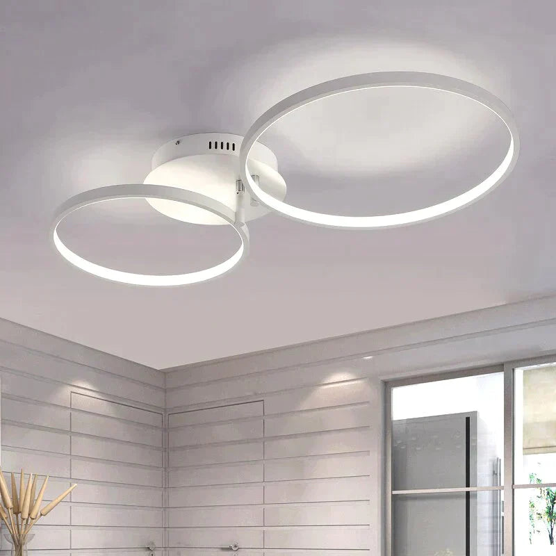 New Arrival Circle Rings Designer Modern Led Ceiling Lights Lamp For Living Room Bedroom Remote Control Ceiling Lamp Fixtures