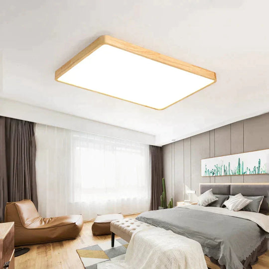 Nordic Simple Modern OAK Wood Ceiling Lamp Ultra Thin LED Ceiling Lights