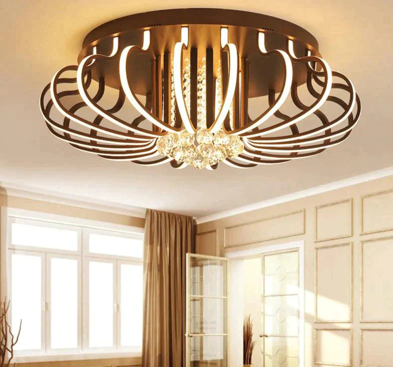 Modern Living Room Led Ceiling Lights For 10-15Square Meters Restaurant Indoor Light Luminarias Para Sala Remote Control