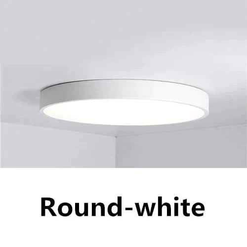 Ultra-thin LED 5cm Ceiling Light Modern Ceiling Lamp Surface Mount Flush Panel Remote Control Light for Restaurant Foyer Bedroom