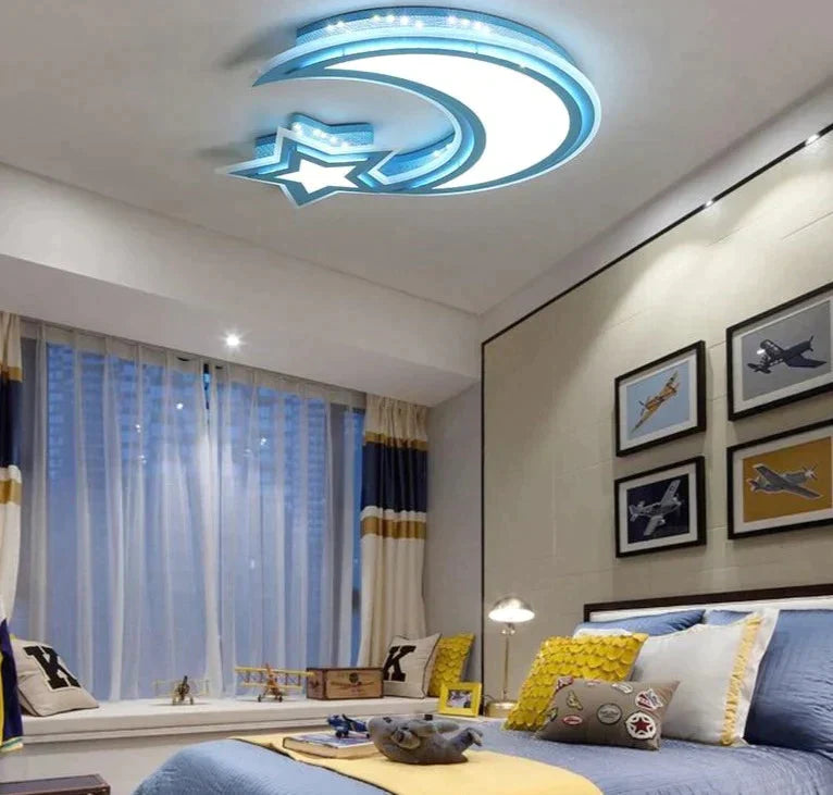 Kids Art Deco Ceiling Lights White Blue Pink Color For Boy Girl Bedroom Study Room Luminaria Ceiling Lighting Fixtures