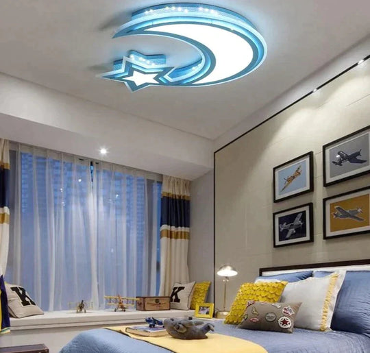 Kids Art Deco Ceiling Lights White Blue Pink Color For Boy Girl Bedroom Study Room Luminaria Ceiling Lighting Fixtures