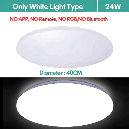 LED Ceiling Light Bluetooth and Music with colourful and dimmer RGB Ceiling Light Remote Control for living room and bedroom