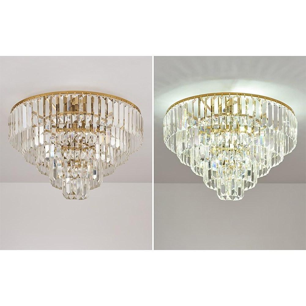 Candelabra Crystal LED Flush Mount Ceiling Light