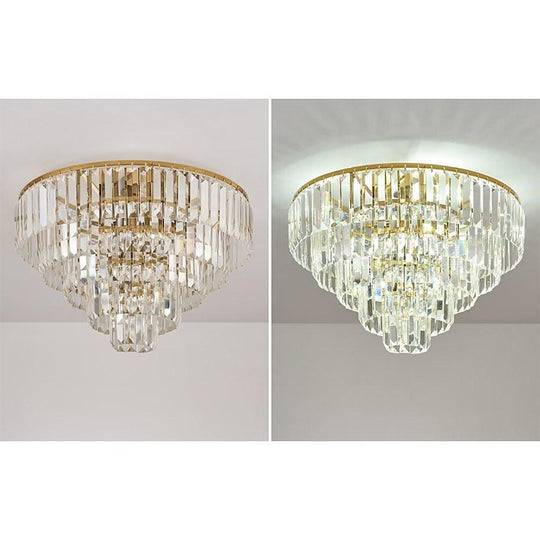 Candelabra Crystal LED Flush Mount Ceiling Light