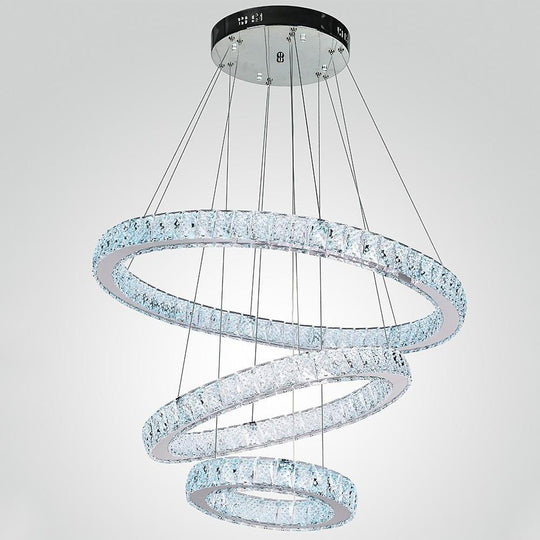 Geometrical Design Circle LED Crystal Chandelier