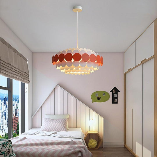 Circles Frills Blue Pendant Light – Metal Stylish Ceiling Light