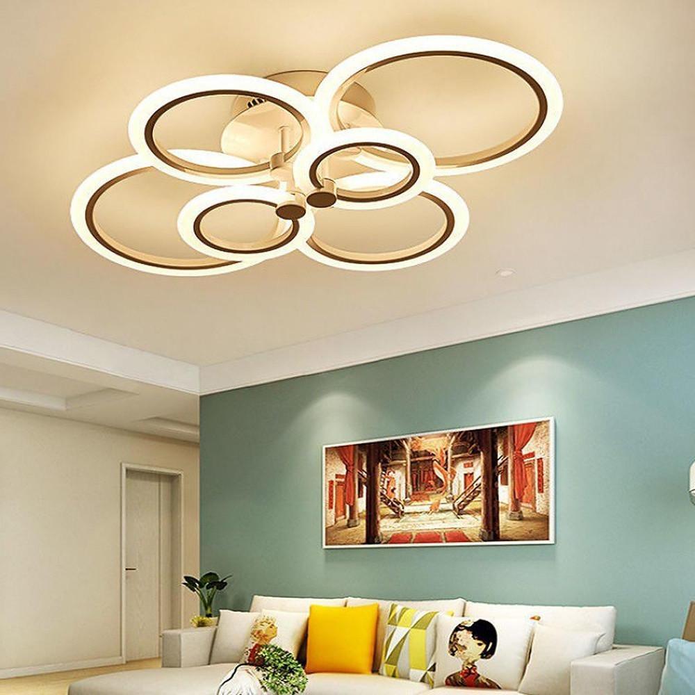 Circles Aluminum Acrylic Flush Mount LED Ceiling Light
