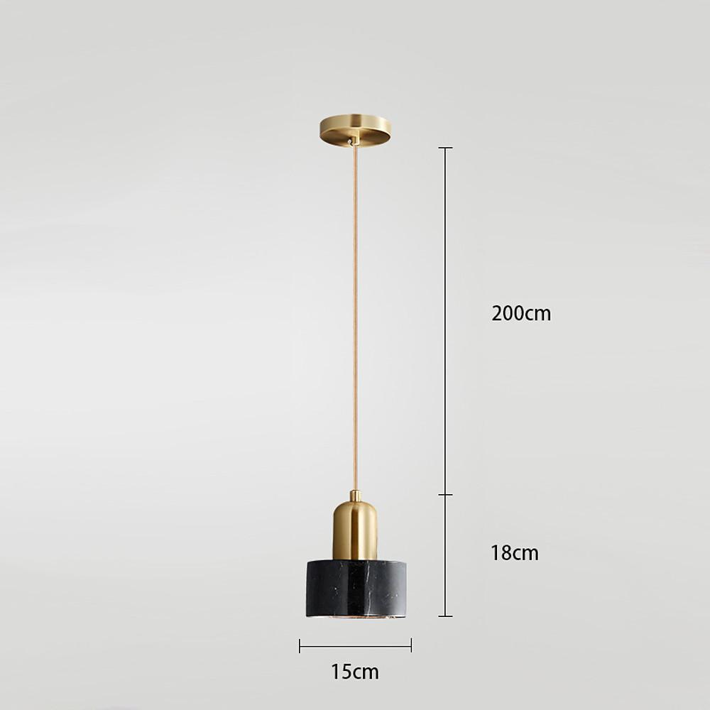 Cylindrical Electroplated Metal Resin LED Pendant Light