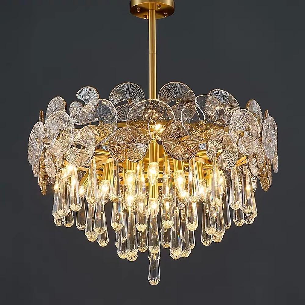Candelabra Metal Crystal LED Flush Mount Ceiling Light