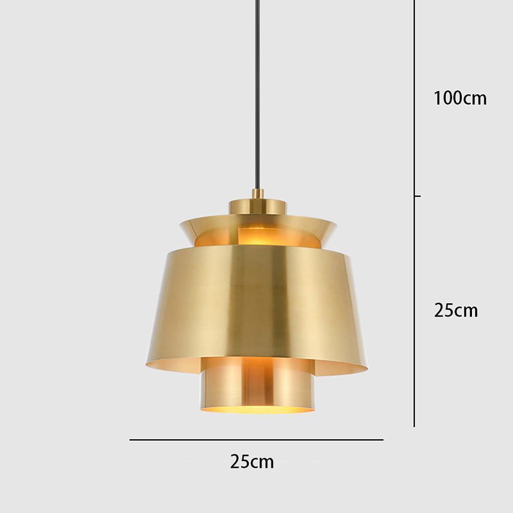 Creative Cylindrical Electroplated Metal LED Modern Pendant Light