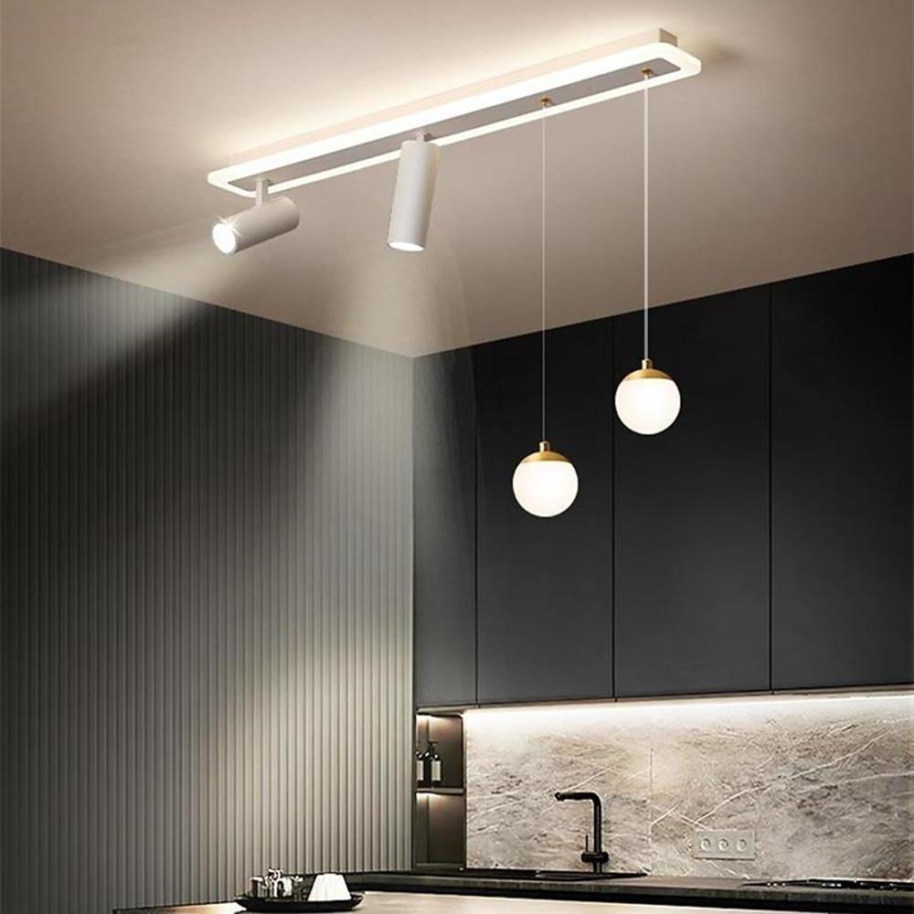 Modern Blending Flush Mount and Pendant LED Ceiling Light – Kitchen Island