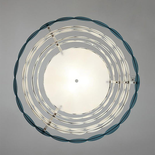 Circles Frills Blue Pendant Light – Metal Stylish Ceiling Light