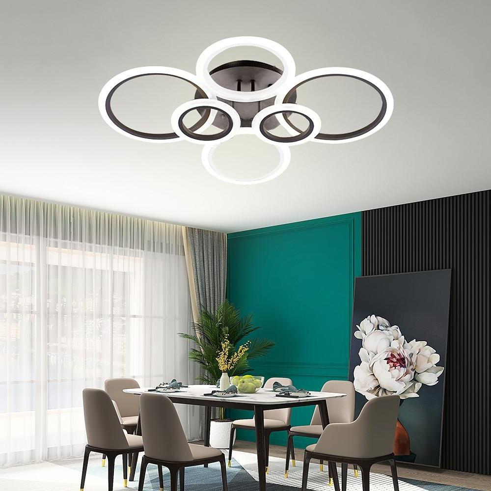 Circles Aluminum Acrylic Flush Mount LED Ceiling Light