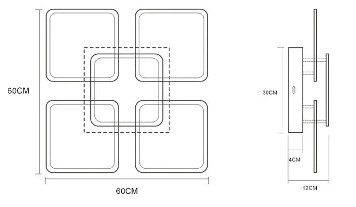 Remote Modern LED Ceiling Lights Fixture For Bedroom Dining Room Acrylic Lampshade Dimmable For 15-25 Meters Lamparas De Techo