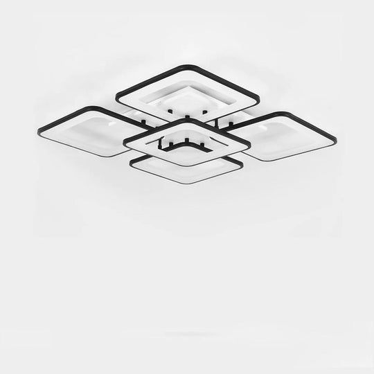 Remote Modern LED Ceiling Lights Fixture For Bedroom Dining Room Acrylic Lampshade Dimmable For 15-25 Meters Lamparas De Techo