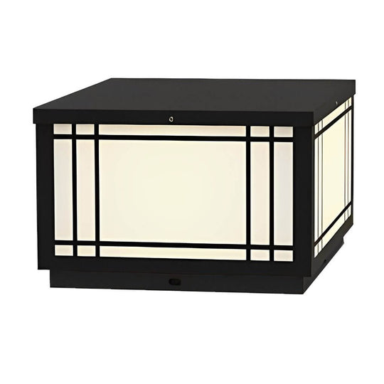 Retro Grilles Waterproof LED 3 Step Dimming Solar Fence Post Lights