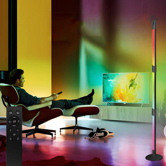 RGB Rotating Floor Lamp with Spotlight and Remote Control