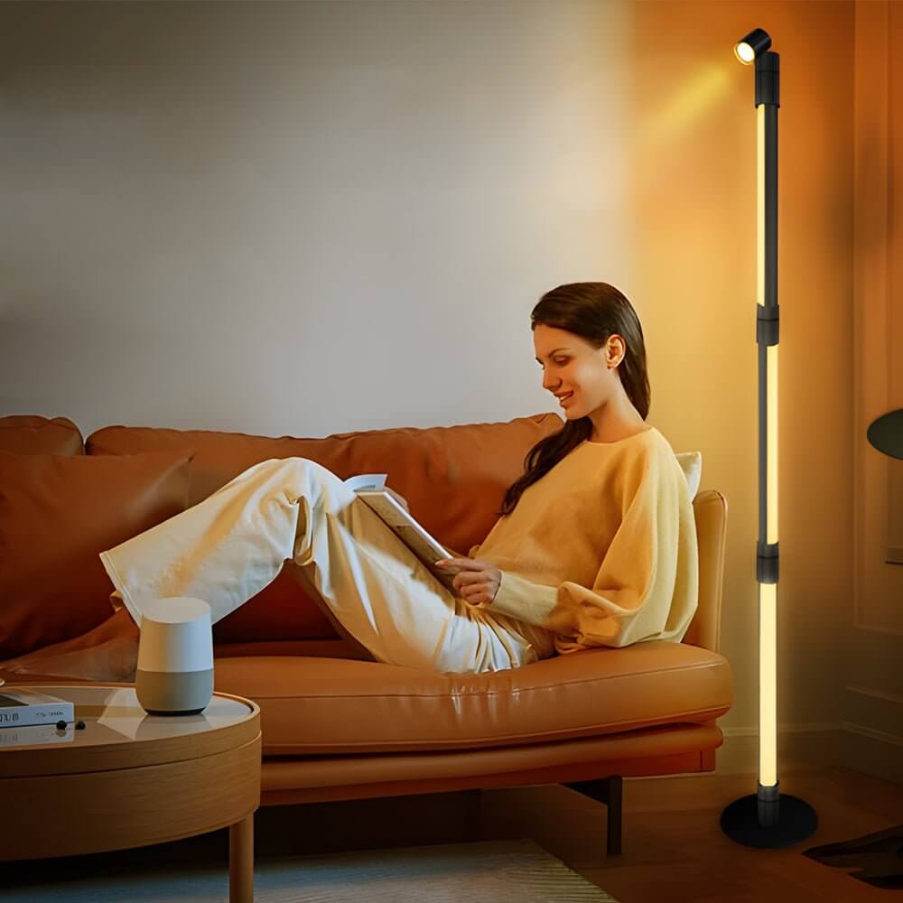 RGB Rotating Floor Lamp with Spotlight and Remote Control