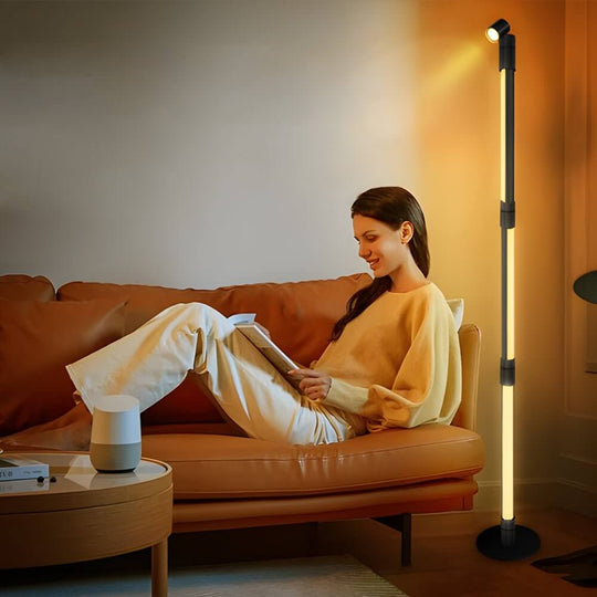 RGB Rotating Floor Lamp with Spotlight and Remote Control