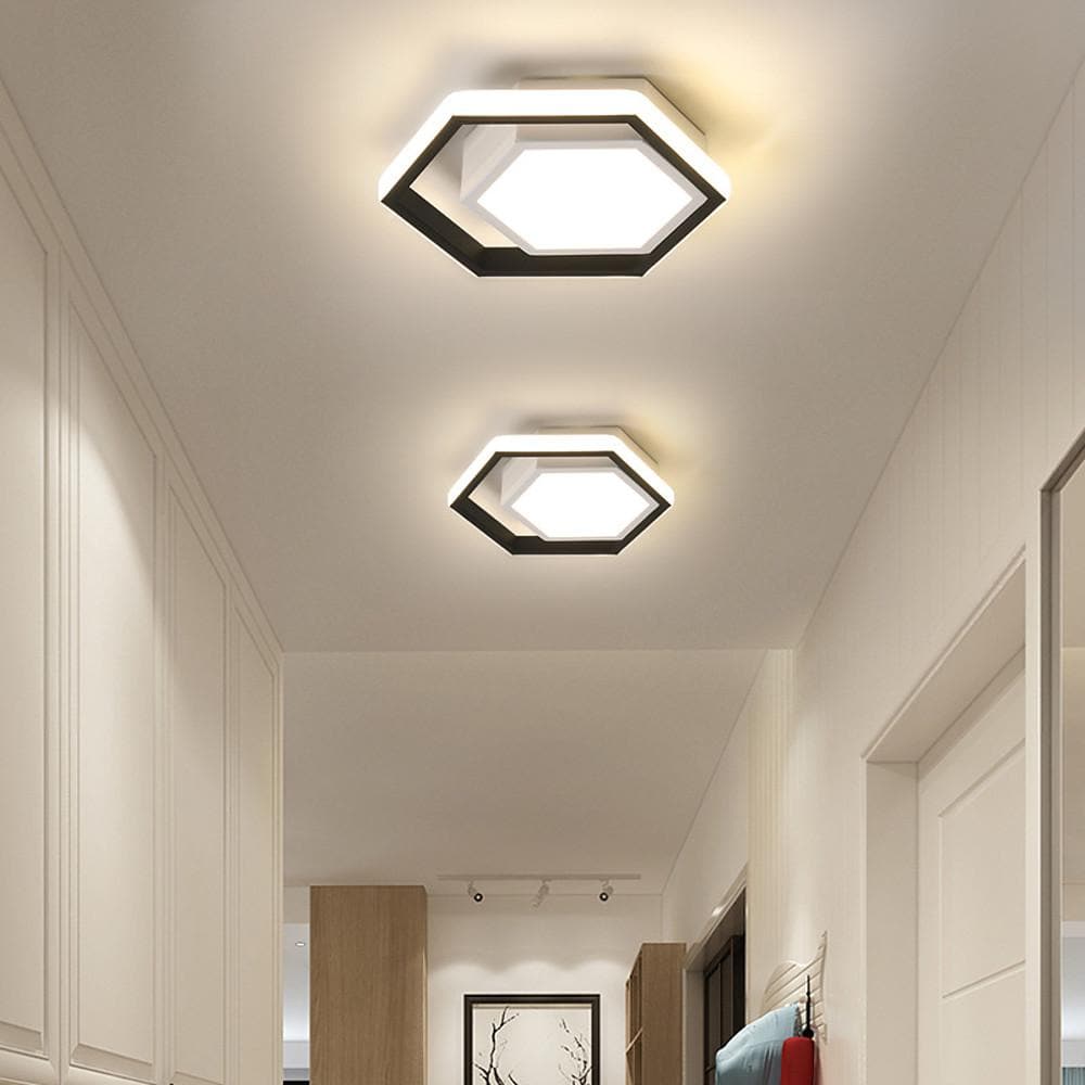 Hexagon Shaped LED Modern Flush Mount Ceiling Light