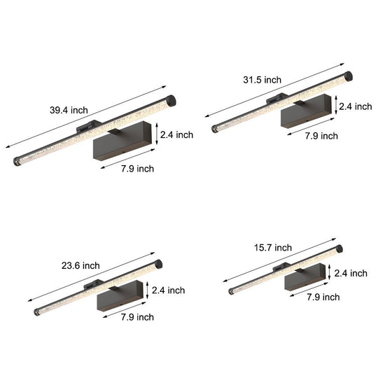 Rotatable Seeded Acrylic LED Bathroom Vanity Light Bar