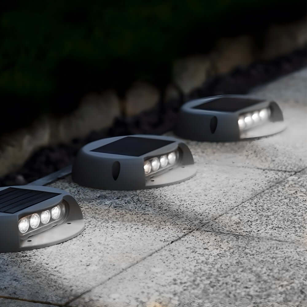 Round Solar LED Step and Deck Light