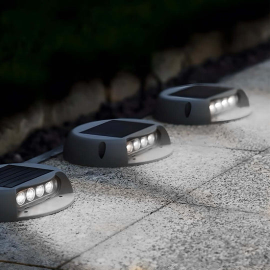 Round Solar LED Step and Deck Light