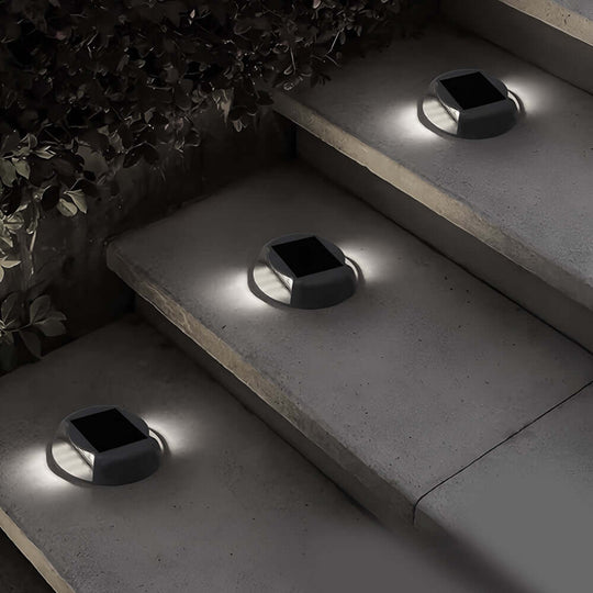 Round Solar LED Step and Deck Light