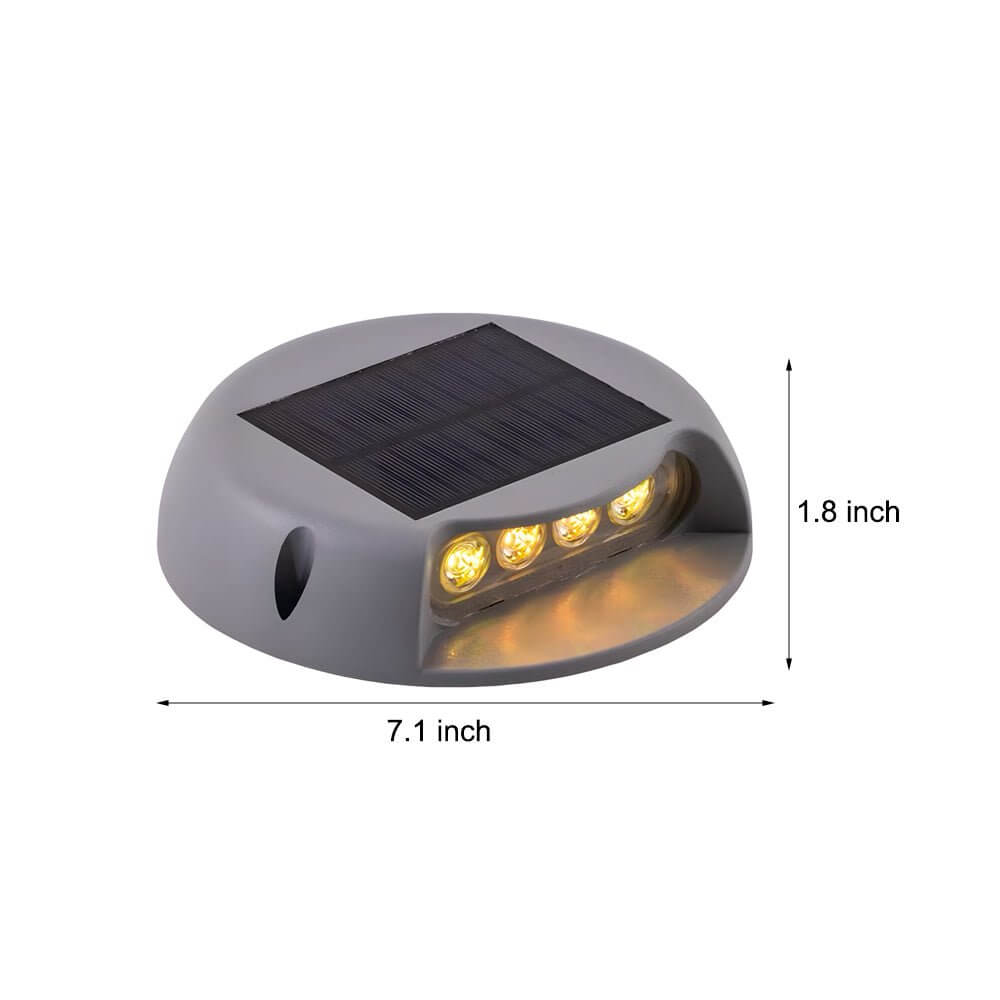 Round Solar LED Step and Deck Light