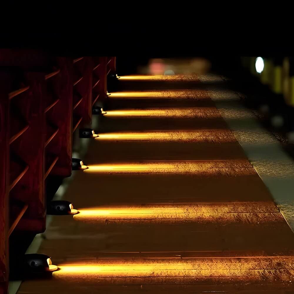 Round Solar LED Step and Deck Light