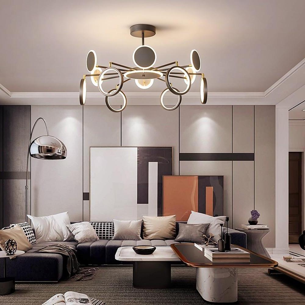 Multi-Circle Acrylic Aluminum LED Pendant Chandelier