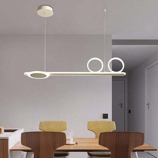 3 Circles Linear Design LED Modern Ceiling Lights White Black Gold Pendant Lighting