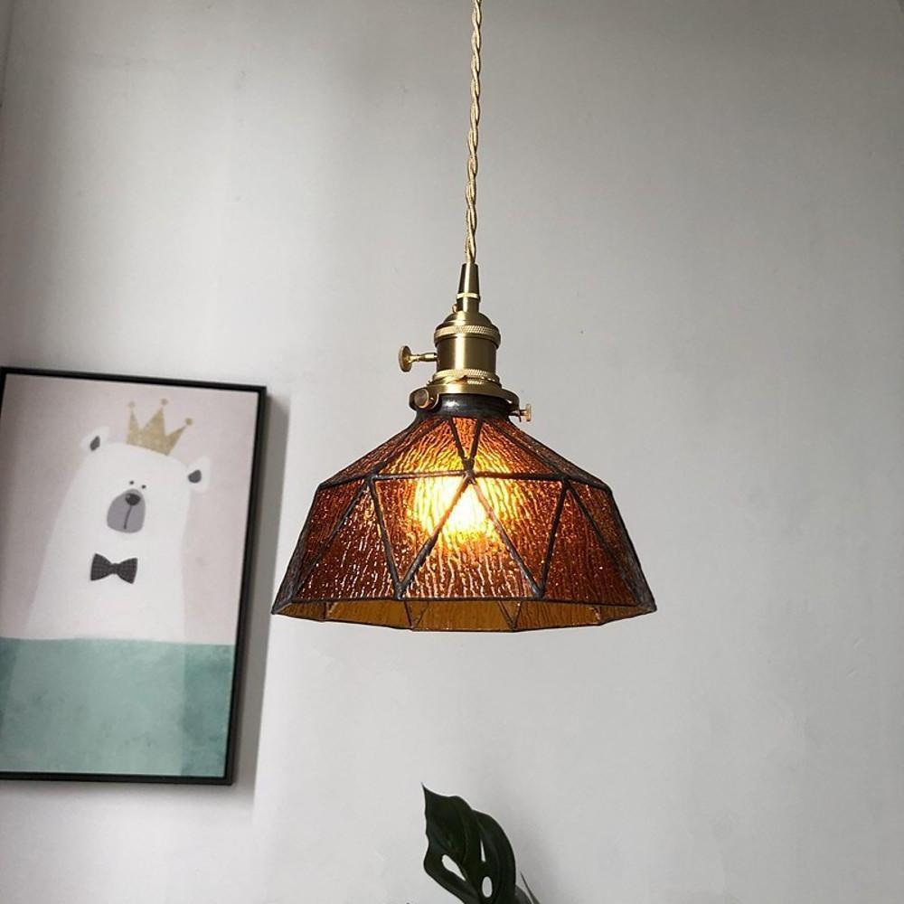 Lantern Industrial Glass Metal Pendant Light
